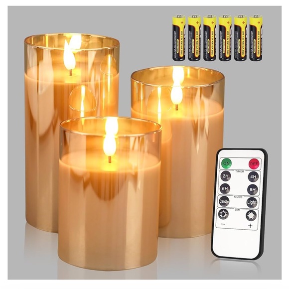 Flameless remote controlled candles (needs new batteries) - Picture 2 of 10
